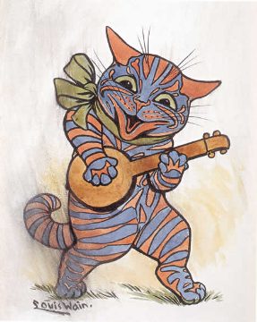 Cat with a lute